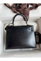 Hermes Kelly Sellier 25 Handmade Bag In Black Box Calfskin  Replica