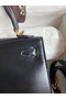 Hermes Kelly Sellier 25 Handmade Bag In Black Box Calfskin  Replica