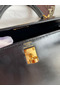 Hermes Kelly Sellier 25 Handmade Bag In Black Box Calfskin  Replica