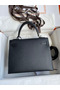 Hermes Kelly Sellier 25 Handmade Bag In Black Epsom Calfskin  Replica