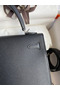 Hermes Kelly Sellier 25 Handmade Bag In Black Epsom Calfskin  Replica