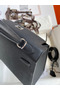 Hermes Kelly Sellier 25 Handmade Bag In Black Epsom Calfskin  Replica