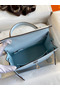 Hermes Kelly Sellier 25 Handmade Bag In Blue Brume Epsom Calfskin  Replica