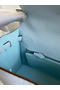 Hermes Kelly Sellier 25 Handmade Bag In Blue Brume Epsom Calfskin  Replica