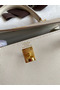 Hermes Kelly Sellier 25 Handmade Bag In Craie Epsom Calfskin  Replica