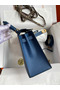 Hermes Kelly Sellier 25 Handmade Bag In Deep Blue Epsom Calfskin  Replica