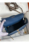 Hermes Kelly Sellier 25 Handmade Bag In Deep Blue Epsom Calfskin  Replica