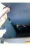 Hermes Kelly Sellier 25 Handmade Bag In Deep Blue Epsom Calfskin  Replica