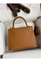 Hermes Kelly Sellier 25 Handmade Bag In Gold Epsom Calfskin  Replica