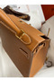Hermes Kelly Sellier 25 Handmade Bag In Gold Epsom Calfskin  Replica