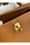 Hermes Kelly Sellier 25 Handmade Bag In Gold Epsom Calfskin  Replica