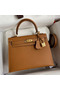 Hermes Kelly Sellier 25 Handmade Bag In Gold Epsom Calfskin  Replica