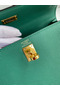 Hermes Kelly Sellier 25 Handmade Bag In Malachite Epsom Calfskin  Replica