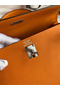 Hermes Kelly Sellier 25 Handmade Bag In Orange Epsom Calfskin  Replica