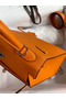 Hermes Kelly Sellier 25 Handmade Bag In Orange Epsom Calfskin  Replica