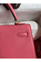 Hermes Kelly Sellier 25 Handmade Bag In Rose Lipstick Mysore Goatskin  Replica
