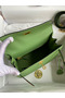 Hermes Kelly Sellier 25 Handmade Bag In Vert Criquet Epsom Calfskin  Replica
