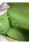 Hermes Kelly Sellier 25 Handmade Bag In Vert Criquet Epsom Calfskin  Replica