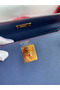Hermes Kelly Sellier 28 Bicolor Bag in Blue Saphir and Rose Lipstick Epsom Calfskin  Replica