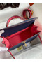 Hermes Kelly Sellier 28 Bicolor Bag in Blue Saphir and Rose Lipstick Epsom Calfskin  Replica