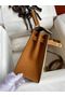 Hermes Kelly Sellier 28 Bicolor Bag in Trench and Gold Epsom Calfskin  Replica