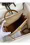 Hermes Kelly Sellier 28 Bicolor Bag in Trench and Gold Epsom Calfskin  Replica