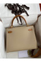 Hermes Kelly Sellier 28 Bicolor Bag in Trench and Gold Epsom Calfskin  Replica