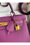 Hermes Kelly Sellier 28 Handmade Bag In Anemone Epsom Calfskin  Replica