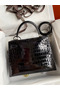 Hermes Kelly Sellier 28 Handmade Bag In Black Crocodile Niloticus Shiny Skin  Replica
