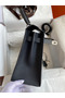 Hermes Kelly Sellier 28 Handmade Bag In Black Epsom Calfskin  Replica