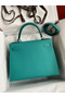 Hermes Kelly Sellier 28 Handmade Bag In Blue Paon Epsom Calfskin  Replica