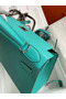 Hermes Kelly Sellier 28 Handmade Bag In Blue Paon Epsom Calfskin  Replica