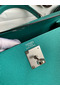 Hermes Kelly Sellier 28 Handmade Bag In Blue Paon Epsom Calfskin  Replica