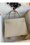 Hermes Kelly Sellier 28 Handmade Bag In Craie Epsom Calfskin  Replica