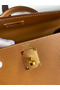 Hermes Kelly Sellier 28 Handmade Bag In Gold Epsom Calfskin  Replica