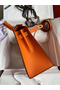 Hermes Kelly Sellier 28 Handmade Bag In Orange Epsom Calfskin  Replica