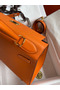 Hermes Kelly Sellier 28 Handmade Bag In Orange Epsom Calfskin  Replica