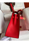 Hermes Kelly Sellier 28 Handmade Bag In Red Epsom Calfskin  Replica