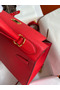 Hermes Kelly Sellier 28 Handmade Bag In Red Epsom Calfskin  Replica