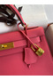Hermes Kelly Sellier 28 Handmade Bag In Rose Lipstick Epsom Calfskin  Replica