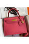Hermes Kelly Sellier 28 Handmade Bag In Rose Lipstick Epsom Calfskin  Replica