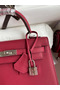 Hermes Kelly Sellier 28 Handmade Bag In Ruby Epsom Calfskin  Replica