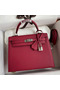 Hermes Kelly Sellier 28 Handmade Bag In Ruby Epsom Calfskin  Replica