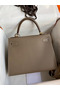 Hermes Kelly Sellier 28 Handmade Bag In Taupe Epsom Calfskin  Replica