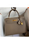 Hermes Kelly Sellier 28 Handmade Bag In Taupe Epsom Calfskin  Replica