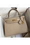 Hermes Kelly Sellier 28 Handmade Bag In Trench Epsom Calfskin  Replica