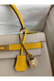 Hermes Kelly Sellier 32 Bicolor Bag in Trench and Yellow Epsom Calfskin  Replica