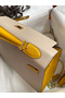 Hermes Kelly Sellier 32 Bicolor Bag in Trench and Yellow Epsom Calfskin  Replica