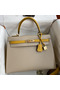 Hermes Kelly Sellier 32 Bicolor Bag in Trench and Yellow Epsom Calfskin  Replica