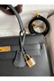 Hermes Kelly Sellier 32 Handmade Bag In Black Epsom Calfskin  Replica